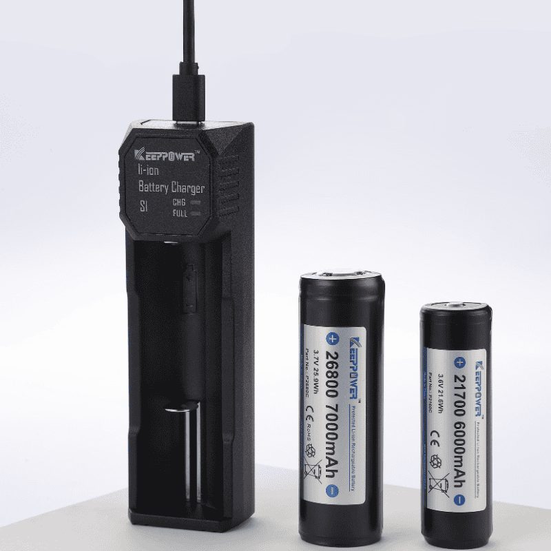 32650/26800/21700/18650のS1 Li-Ion充電式バッテリー充電器… - キープ